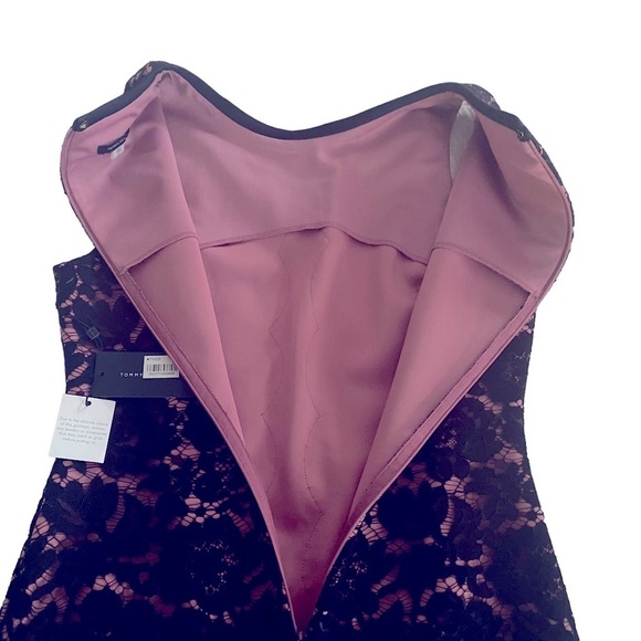 Tommy Hilfiger Black Pink Floral Crepe Sheath‎ Sleeveless Dress Size 8 - Picture 14 of 14